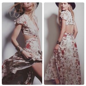 Super Rare Free People Jasper Maxi Dress; Cut-Out & Open Back 4